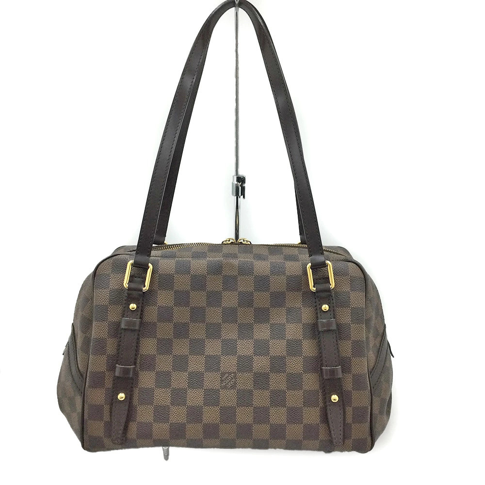 Louis Vuitton Handbag Rivington Ebene Damier Shoulder Brown